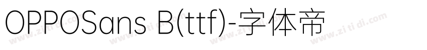 OPPOSans B(ttf)字体转换